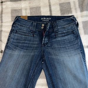 Trouser Mid Rise Stretch Outseam Ella Wide Leg Jean